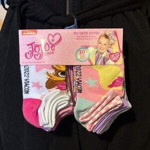 JoJo Siwa Colorful No Show Socks - Pink, White, Purple